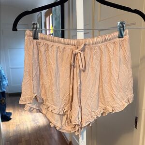 *SALE* POL Women's Ruffle Trim Pajama Shorts - Pink